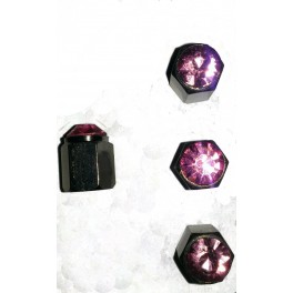 Pink Crystal Valve Stem Caps
