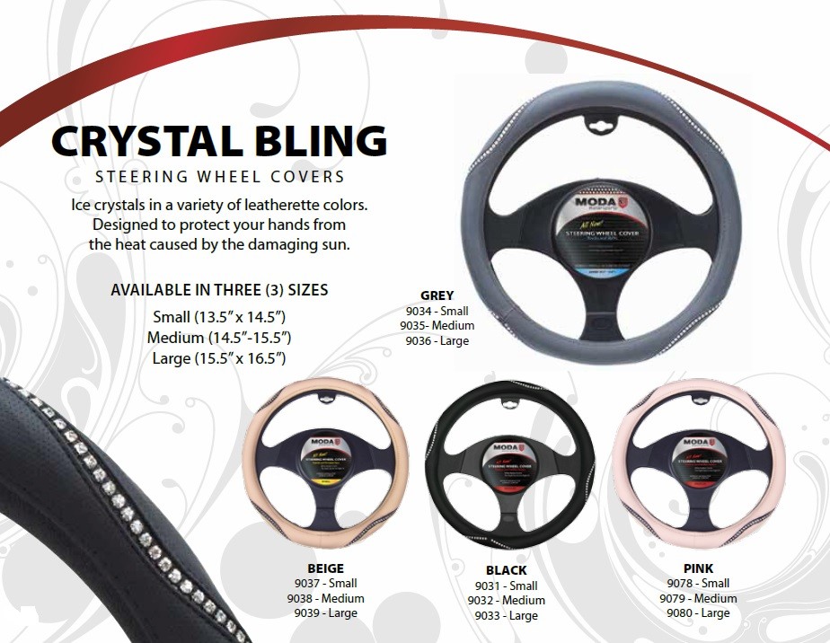 Moda Crystal Bling Steering Wheel covers